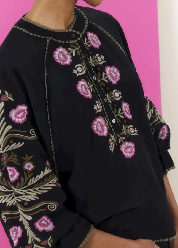 Women Summum Woman Blouse With Floral Embroidery