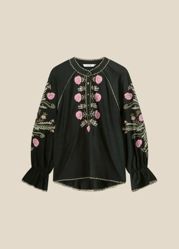 Women Summum Woman Blouse With Floral Embroidery