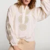 Women Summum Woman Blouse With Gold Embroidery