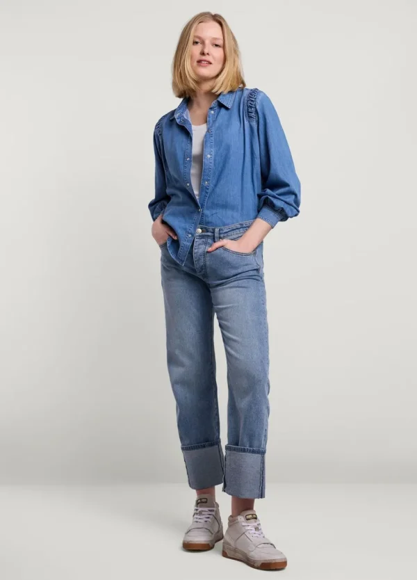 Women Summum Woman Denim Blouse With Buttons