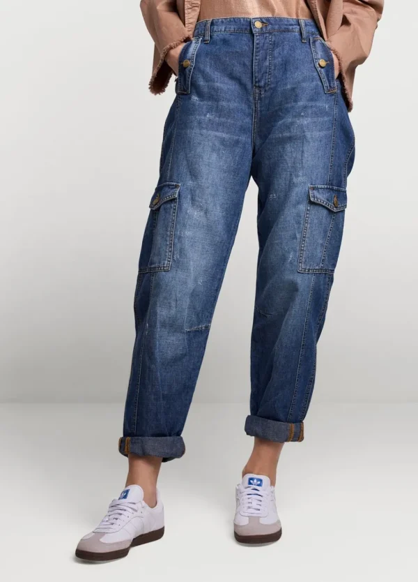 Women Summum Woman Denim Cargo Pants