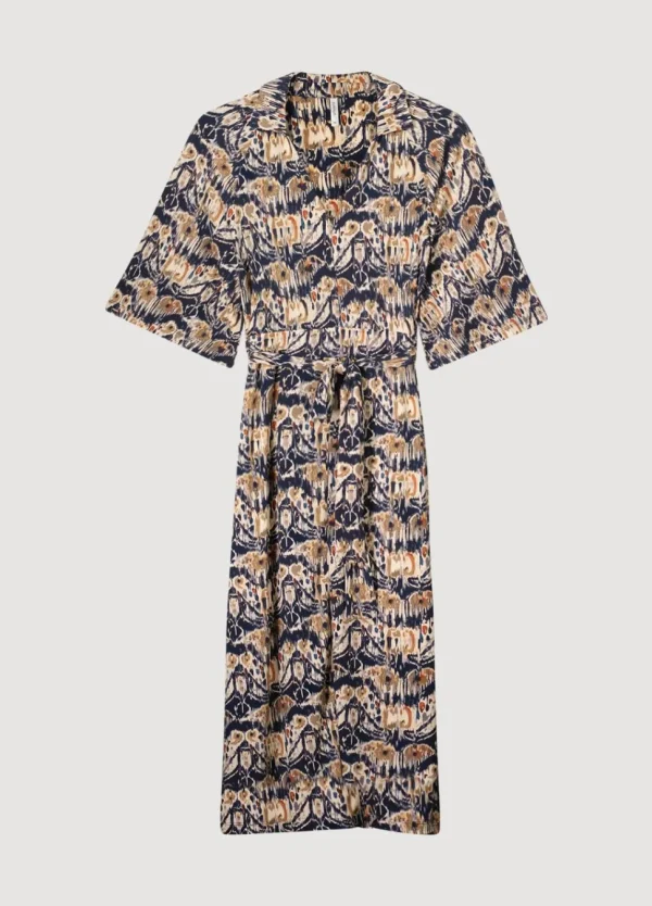 Women Summum Woman Ikat Print Dress With Polo Collar