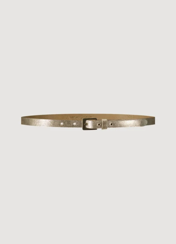 Women Summum Woman Narrow Metallic Belt