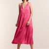 Women Summum Woman Shiny Striped Dress