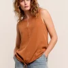 Women Summum Woman Sleeveless Top With V-Slit