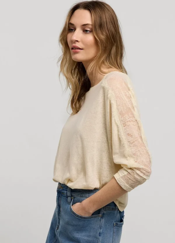 Women Summum Woman Top With Lace Sleeves