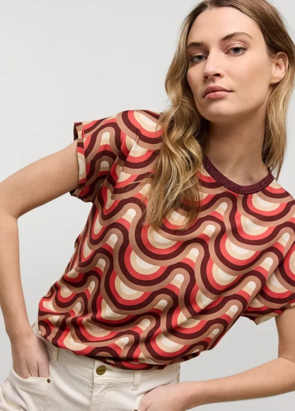 Women Summum Woman Top With Retro Print