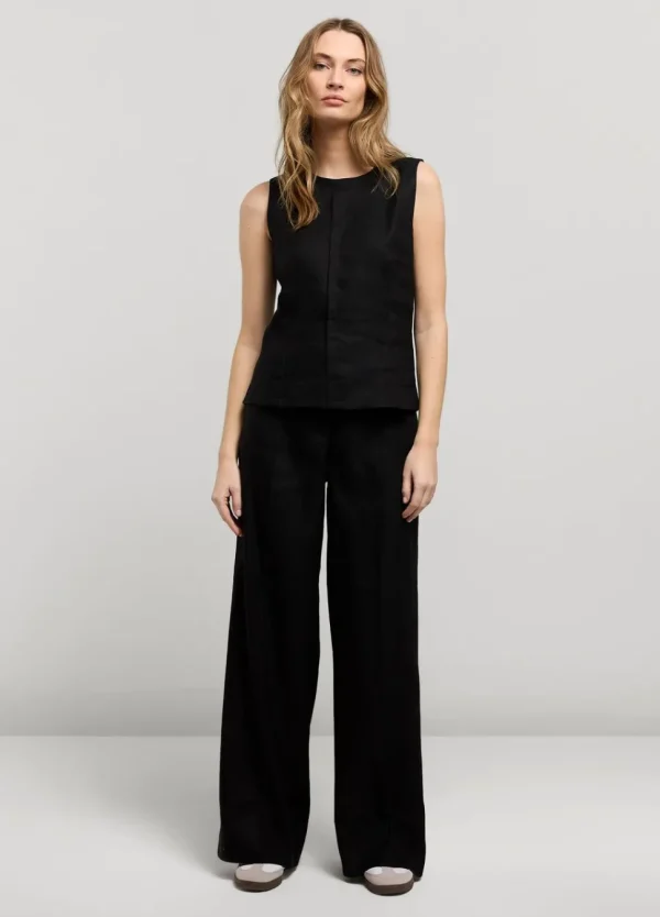 Women Summum Woman Wide-Leg Linen Trousers