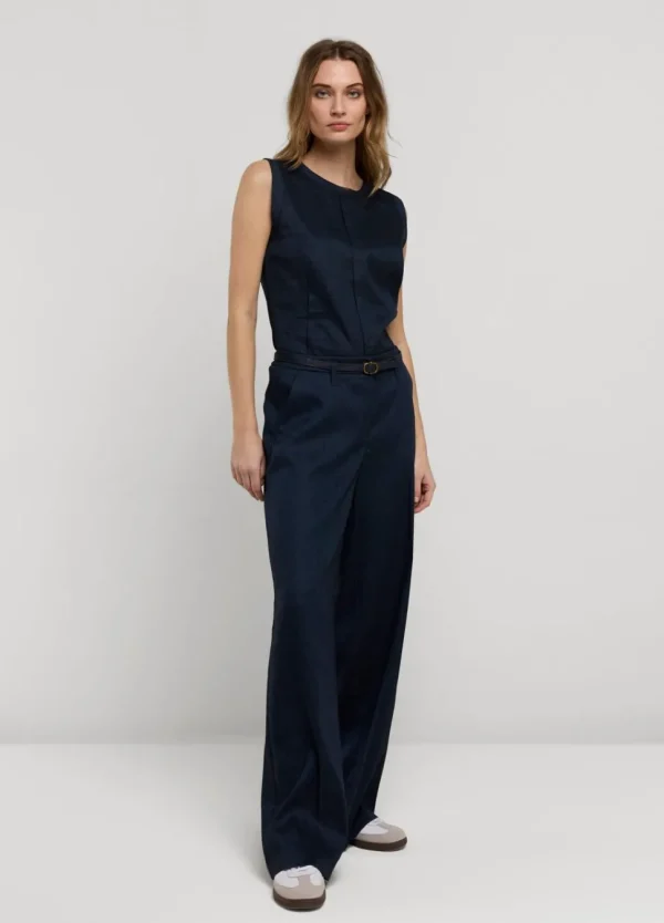 Women Summum Woman Wide-Leg Linen Trousers