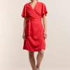 Women Summum Woman Wrap Dress With Butterfly Sleeves